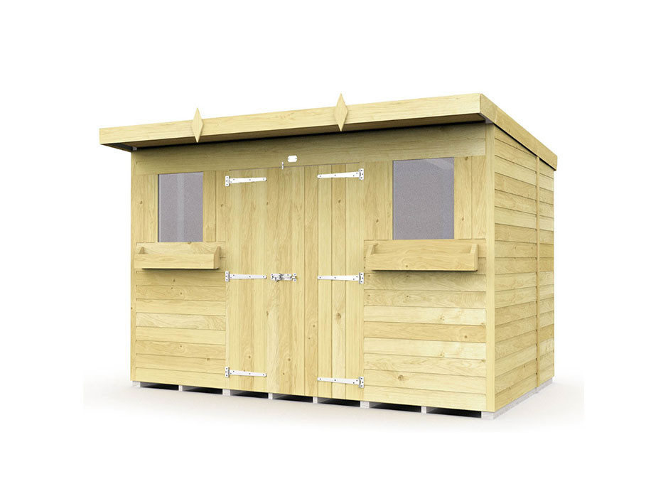 10ft x 6ft Pent Summer Shed