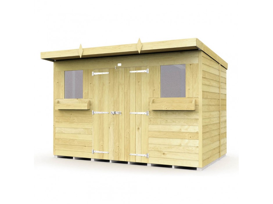 10ft x 7ft Pent Summer Shed