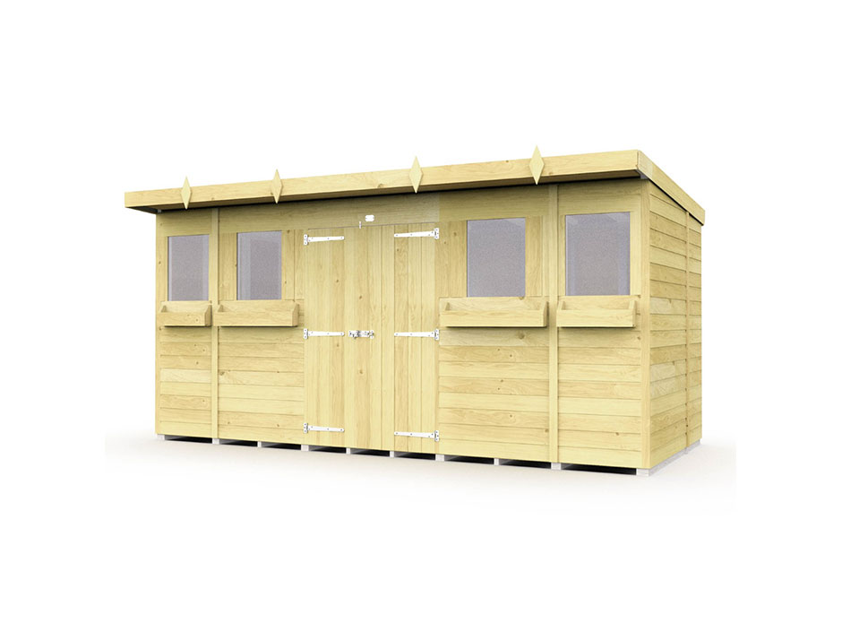 14ft x 6ft Pent Summer Shed