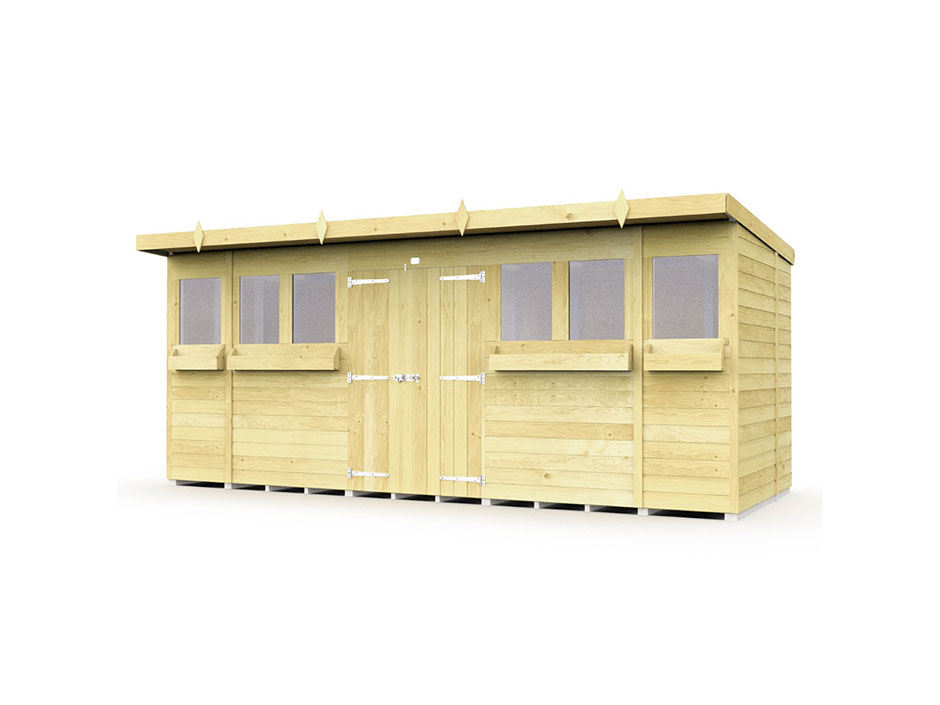 16ft x 6ft Pent Summer Shed