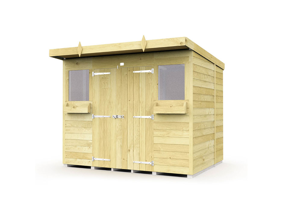 8ft x 6ft Pent Summer Shed