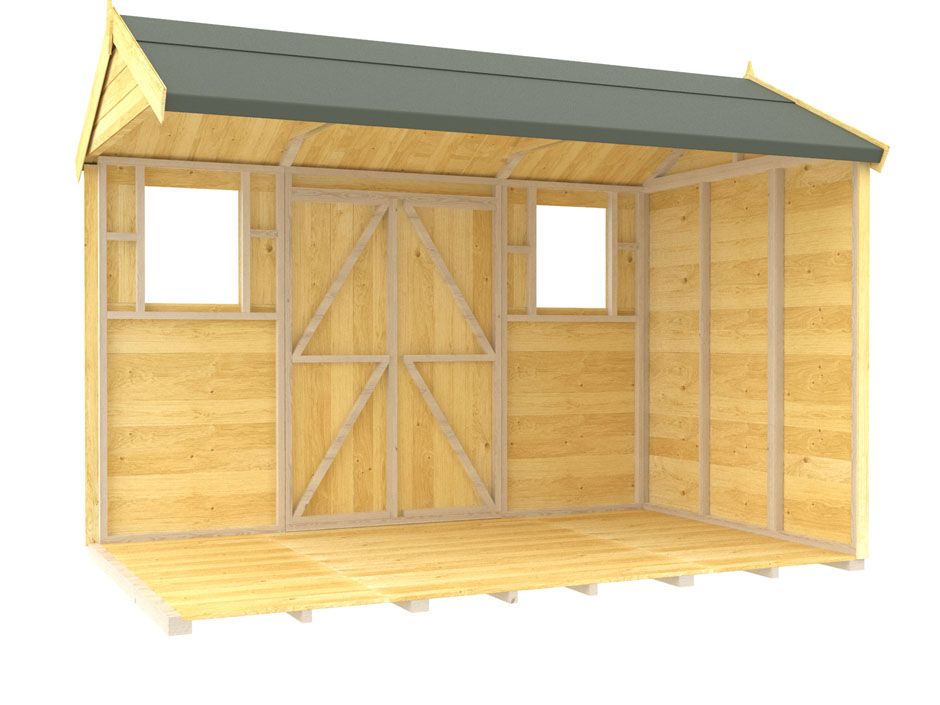 5ft x 10ft Apex Summer Shed