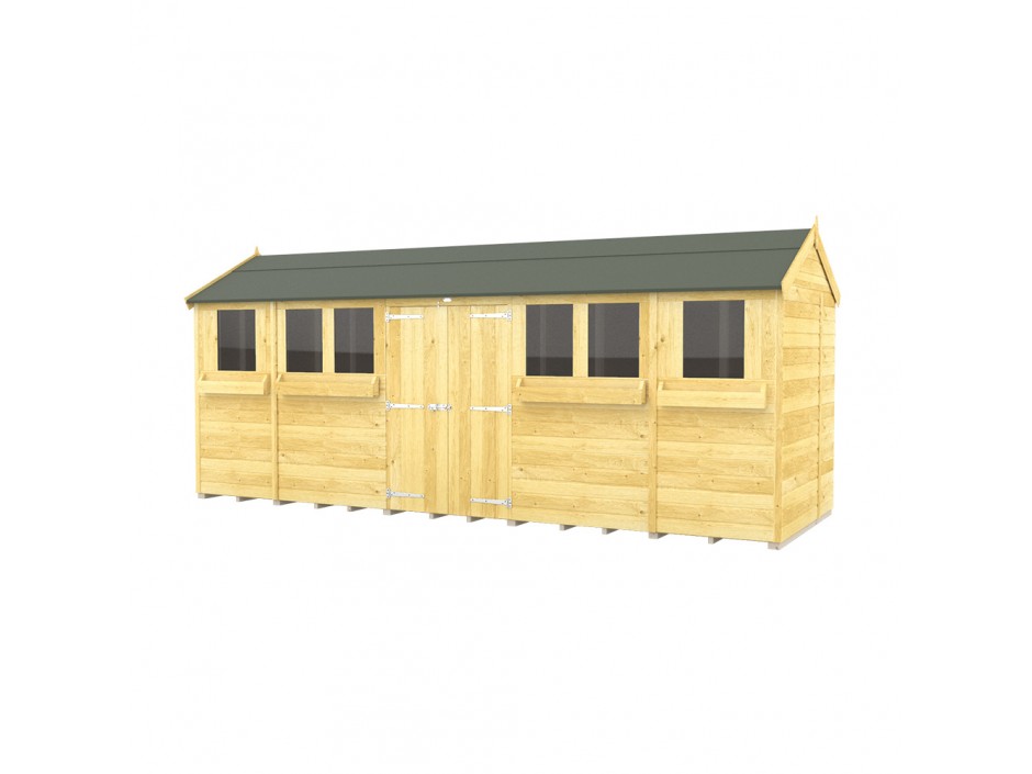 5ft x 18ft Apex Summer Shed