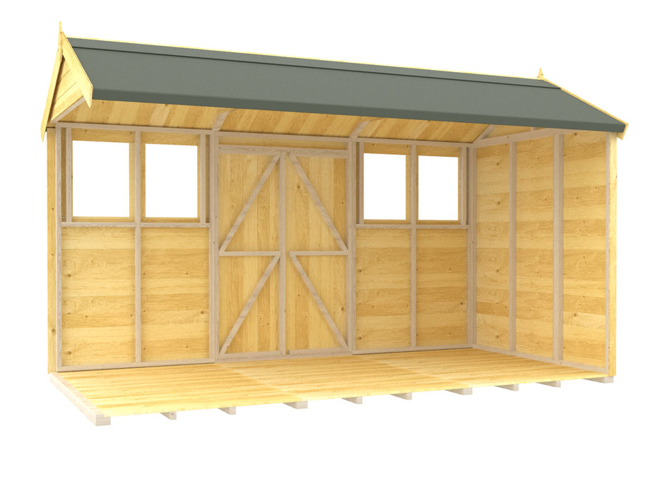 7ft x 12ft Apex Summer Shed