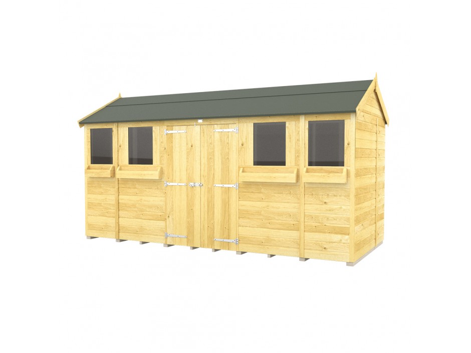 7ft x 14ft Apex Summer Shed