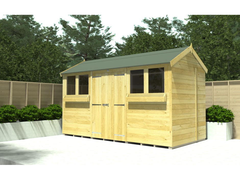 4ft x 12ft Apex Summer Shed