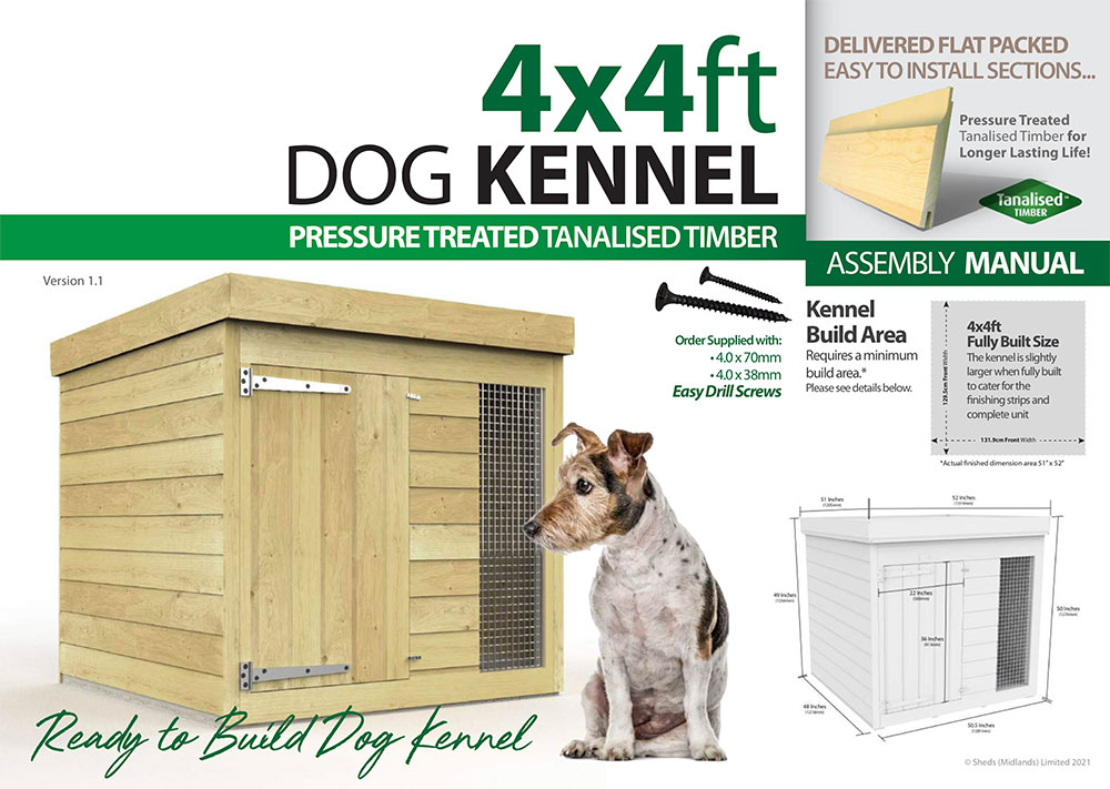 4ft x 4ft Dog Kennel assembly guide