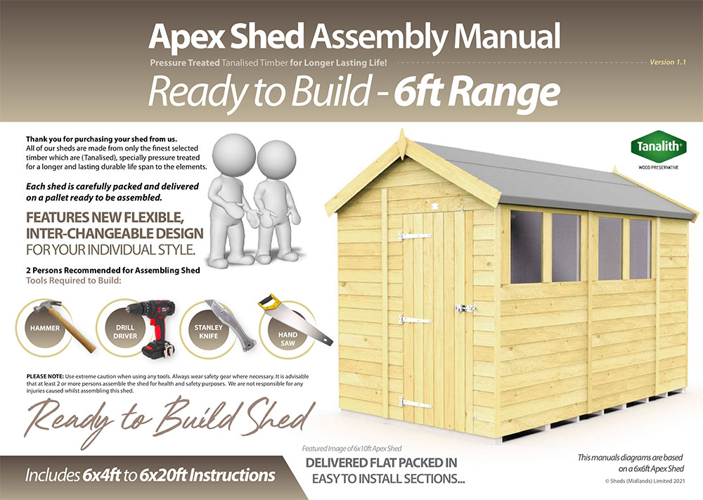 6ft Apex Shed Installation Guide