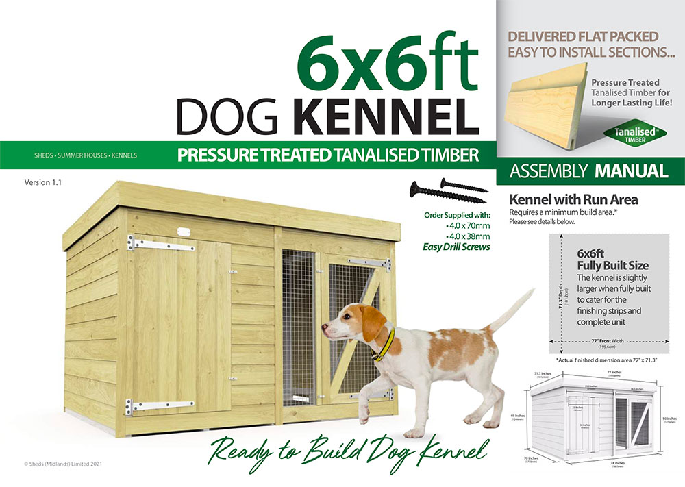 6ft x 6ft Dog Kennel assembly guide